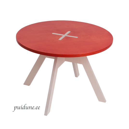Puidust ümmargune lastelaud punane.png