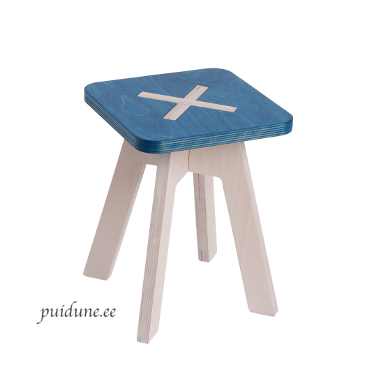 Kandiline puidust lastetool sinine.png