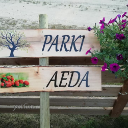 Puidust silt "Parki" või "Aeda"