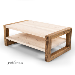 Riiuliga kohvilaud AWCOL suur (taaskasutatud puidust)