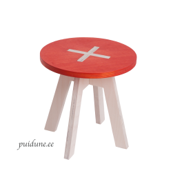 Ümmargune lastetool 123OK (punane)